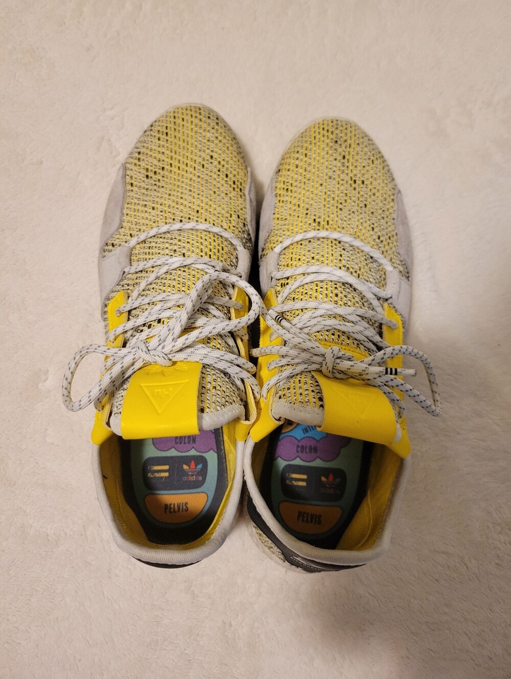 Adidas Tennis Hu V2 Men’s Sneakers - Pharell Solar Pack Yellow size 9.5